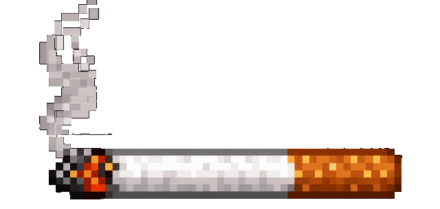 A cigarette burning down